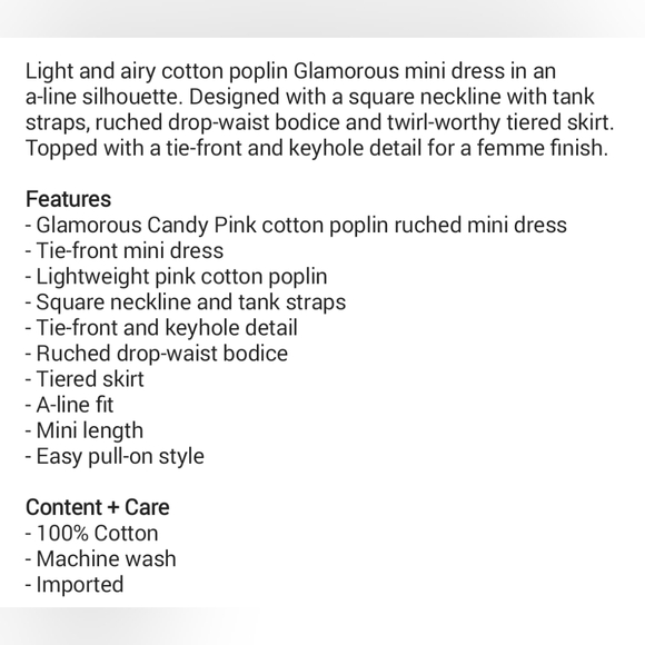 UO Glamorous Candy Pink Cotton Poplin Ruched Mini Dress - Picture 5 of 5